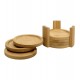 Porta Copo Redondo 10cm Com Suporte Ecokitchen Em Bambu